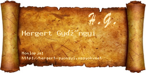 Hergert Gyöngyi névjegykártya