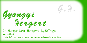 gyongyi hergert business card